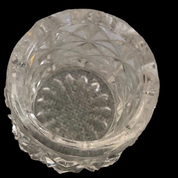 Phil Papel Lead Crystal West Germany Mustard Jam Honey Pot With Spoon - Picture 11 of 11